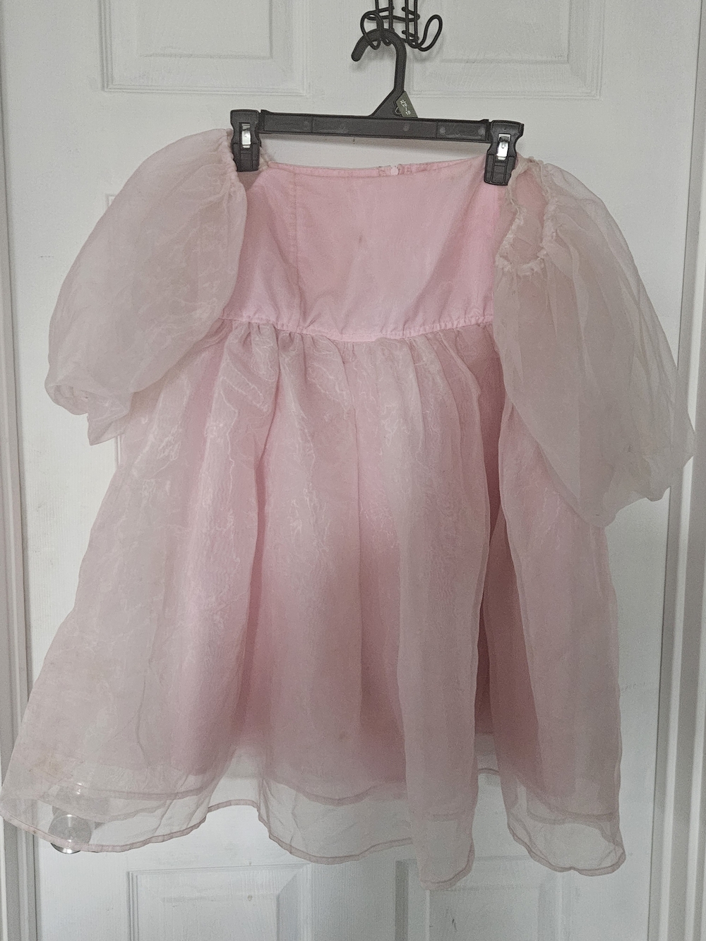Pink Girls' Party Dress - Puff Sleeve Princess Dress